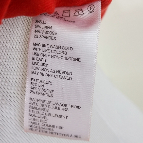 Urban Outfitters Amanda Linen crop top bright red size medium - Picture 6 of 6